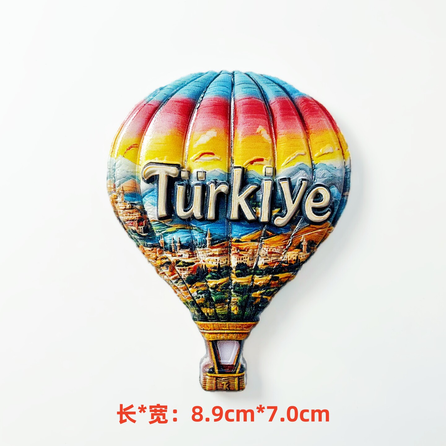Cultural and creative three-dimensional printing resin refrigerator stickers, hot air balloon city tourism souvenirs, three-dimensional resin home decorations, magnetic stickers, exquisite handicrafts and souvenirs from Capatokia, Turkey detail image 7