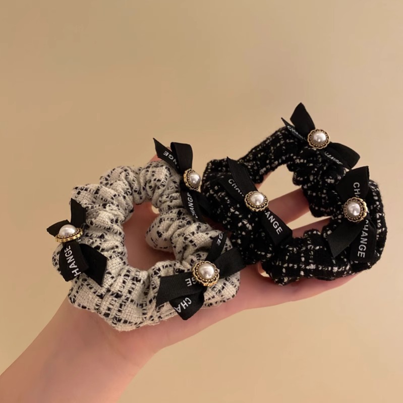 Xiaoxiang-style French-style pig intestine hair band, high-end hair tie, high-elasticity rubber band, women's hair bun, hair accessory, hair accessory