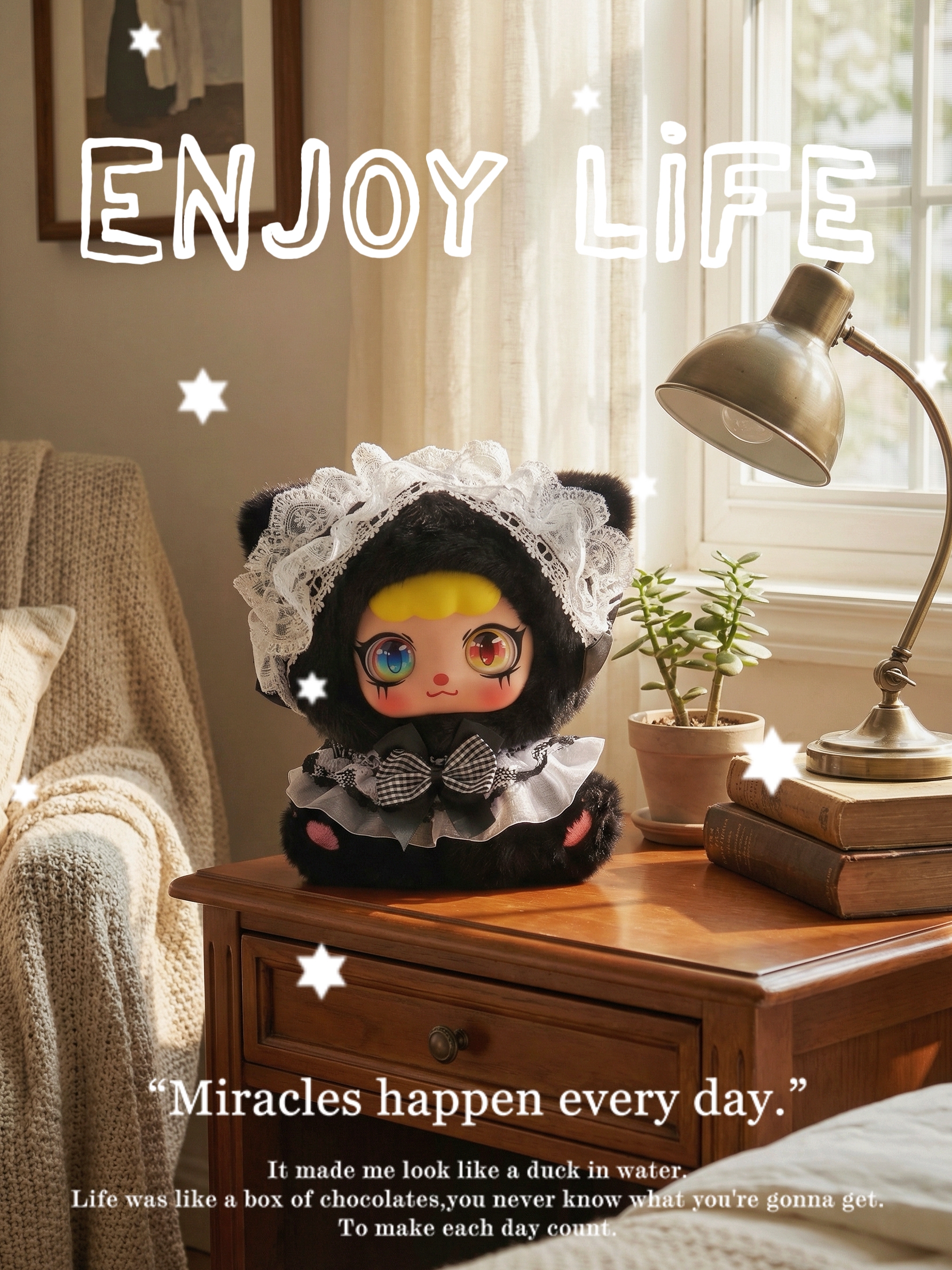 奶呼呼米罐500％潮玩毛绒盲盒适合学生，赠品，礼品、家居用品还可以存钱存成梦想，存愿望
 