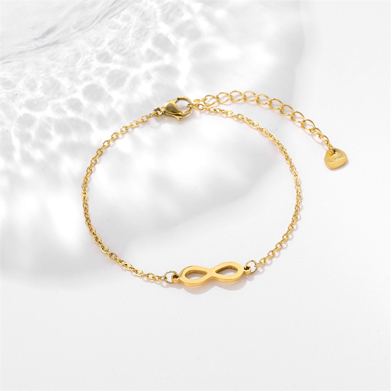 Stainless steel puppy map hexagram electrocardiogram bracelet punk style bracelet details Picture