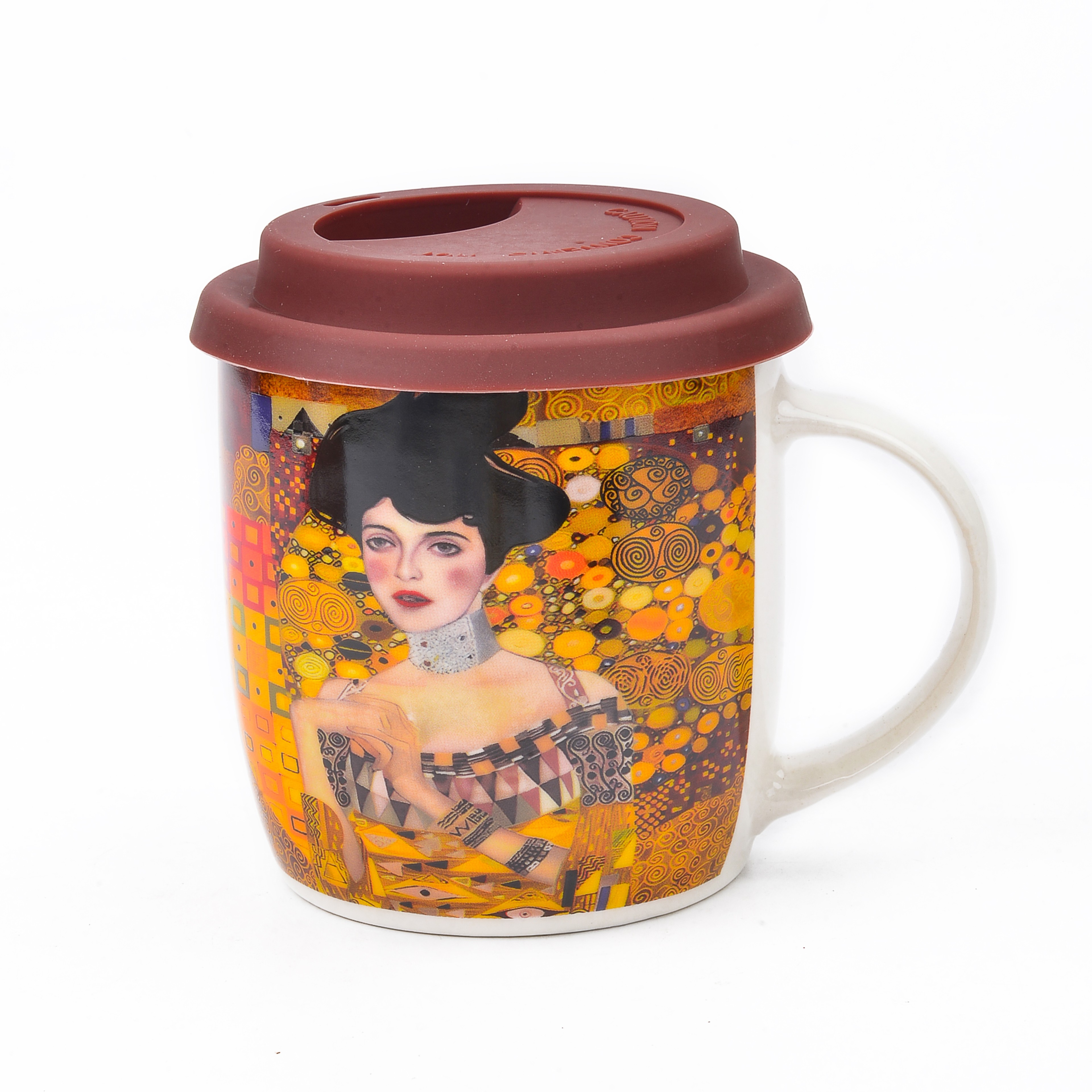 Klimt ceramic cups, mugs with spoons and handles, oil painting gifts, ceramic cups, mugs, water cups, custom coffee cups