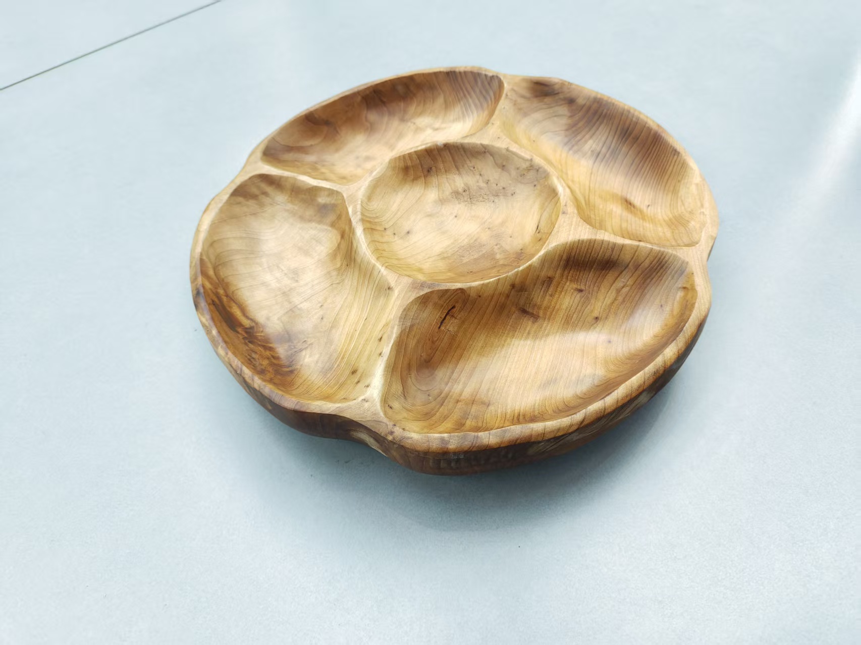 中式提篮茶点心架果盘展示架提篮摆台创意木质餐具水果托盘木果盘工艺品欧式托盘产品图