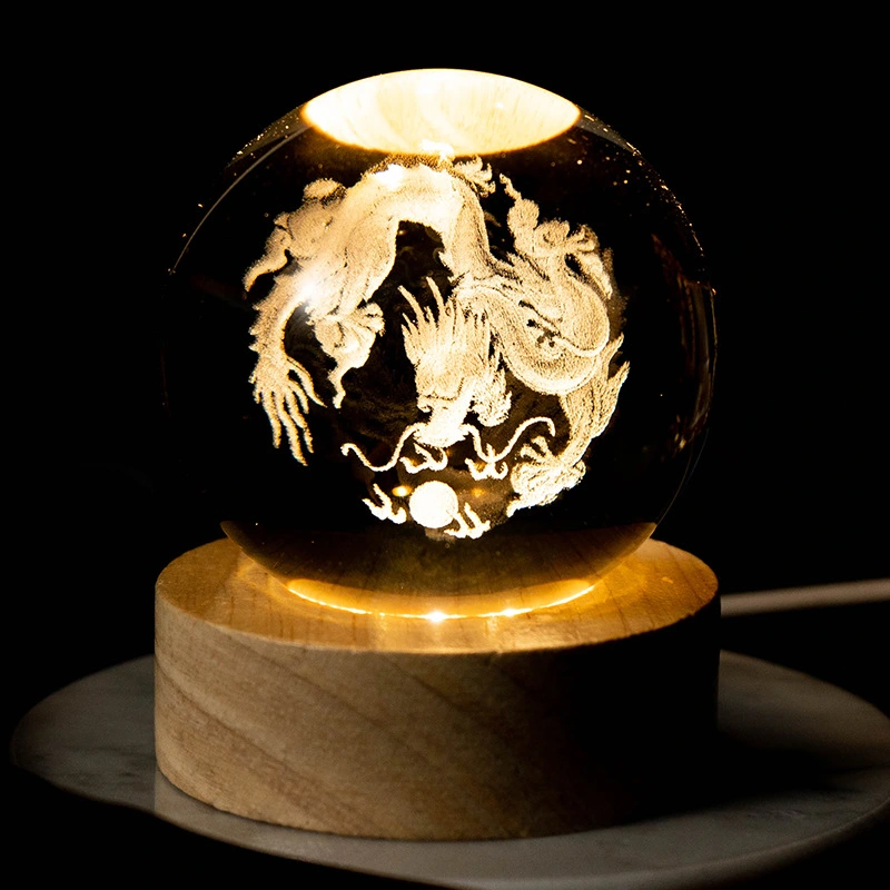 Crystal ball night light, usb model, factory direct sales, overseas bestseller, online bestseller, cross-border e-commerce gift detail image 6