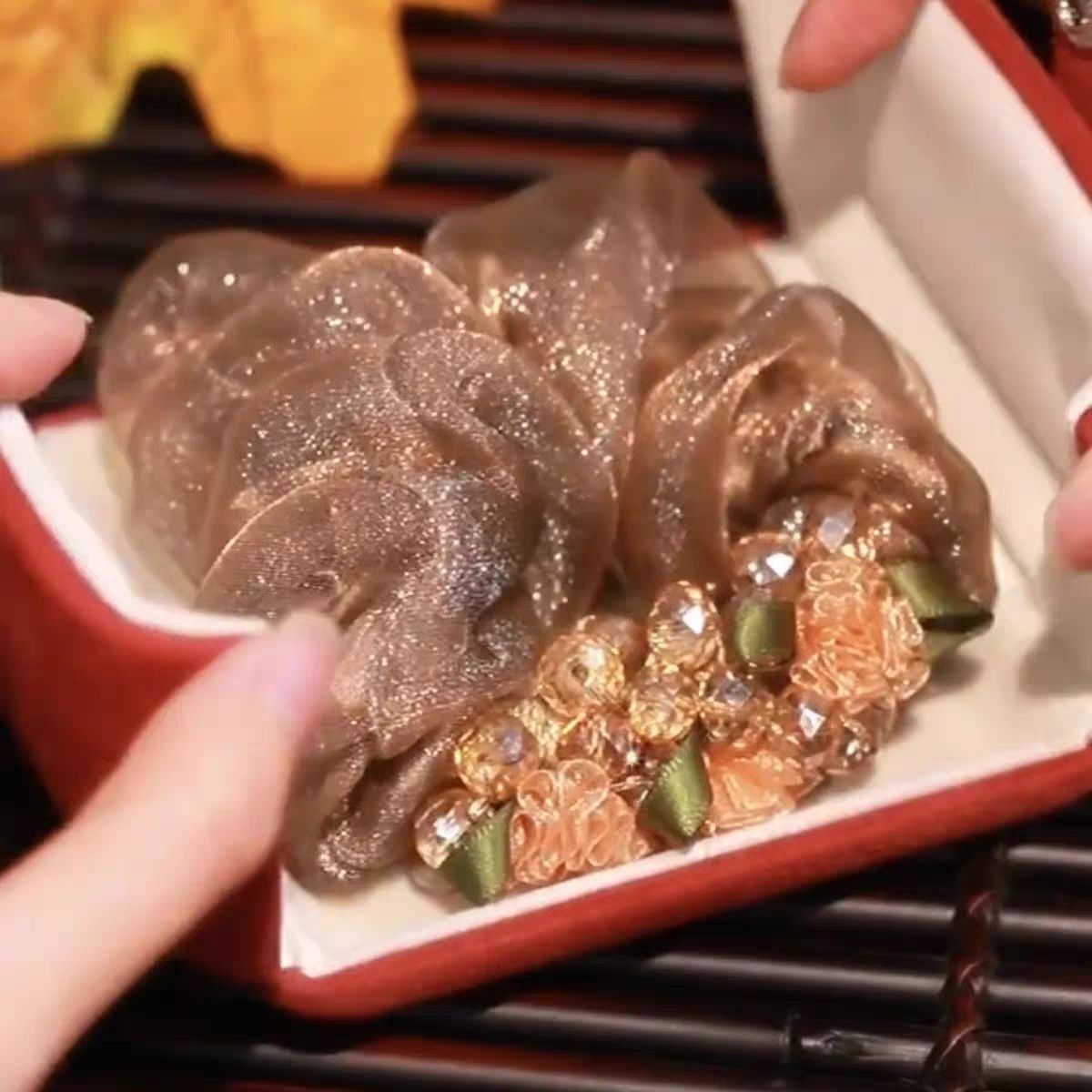 Large intestine hair band, Korean hair tie, women's fashionable and versatile hair band accessory detail image 7