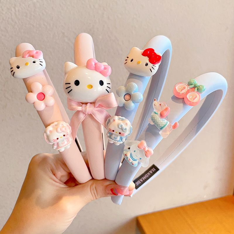 Acrylic children's hair clips, disposable rubber bands, acrylic children's hair clips, children's hair accessories, hair accessories, children's hair bands, cartoon girls, cute Kuromi, anti-slip little girls, girls' hair clips, hair accessories, broken hair headbands detail image 20