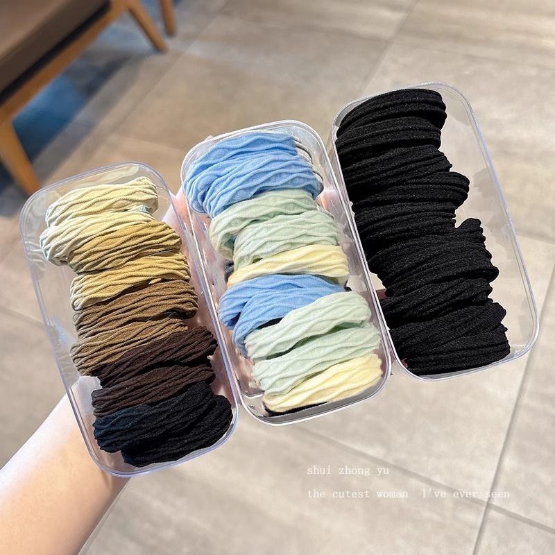 Best-selling seamless hair tie, high-elasticity hair band, thickened elastic band, the same style elastic band for hair ties, new dopamine detail image 6