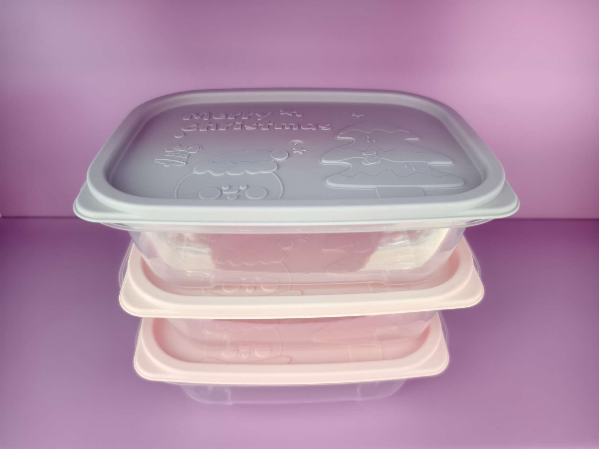 Food storage box, lunch box, storage box, daily necessities three-piece set, 1.1L rectangular, 21*14.3*8cm refrigerator box, packaging box detail image 2