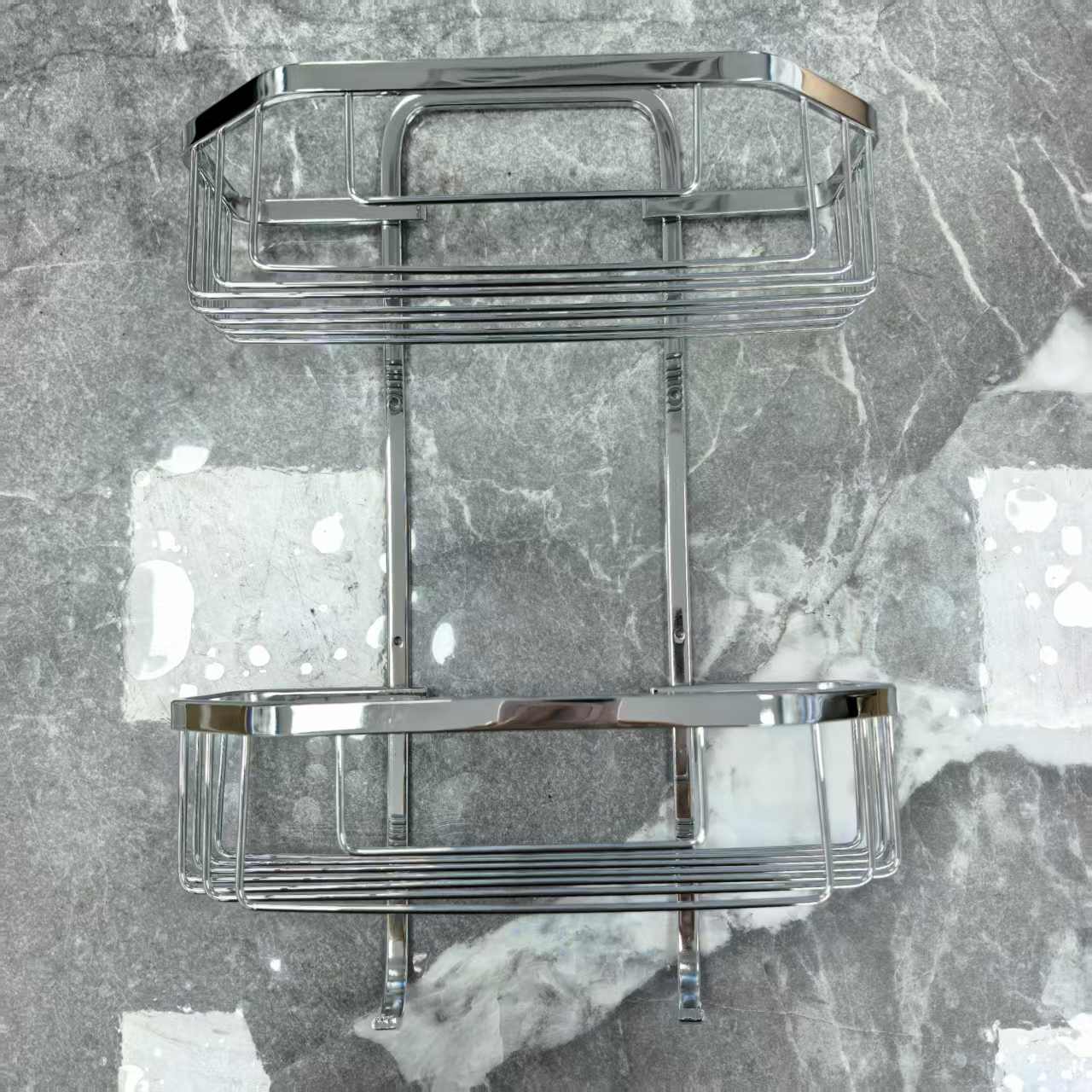 RR-GJ147 stainless steel wall-mounted storage rack with hooks