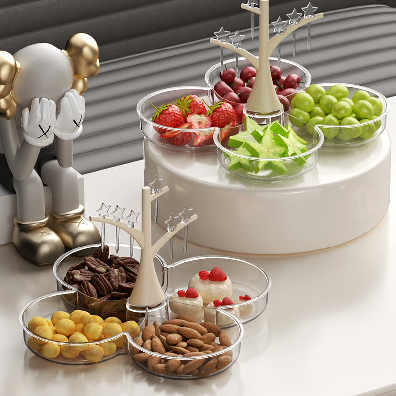 果盘/干果摆放盘/堅果分隔容器/餐具/竹制品细节图