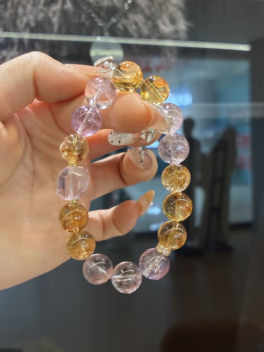 Yellow tower gold amethyst bracelet