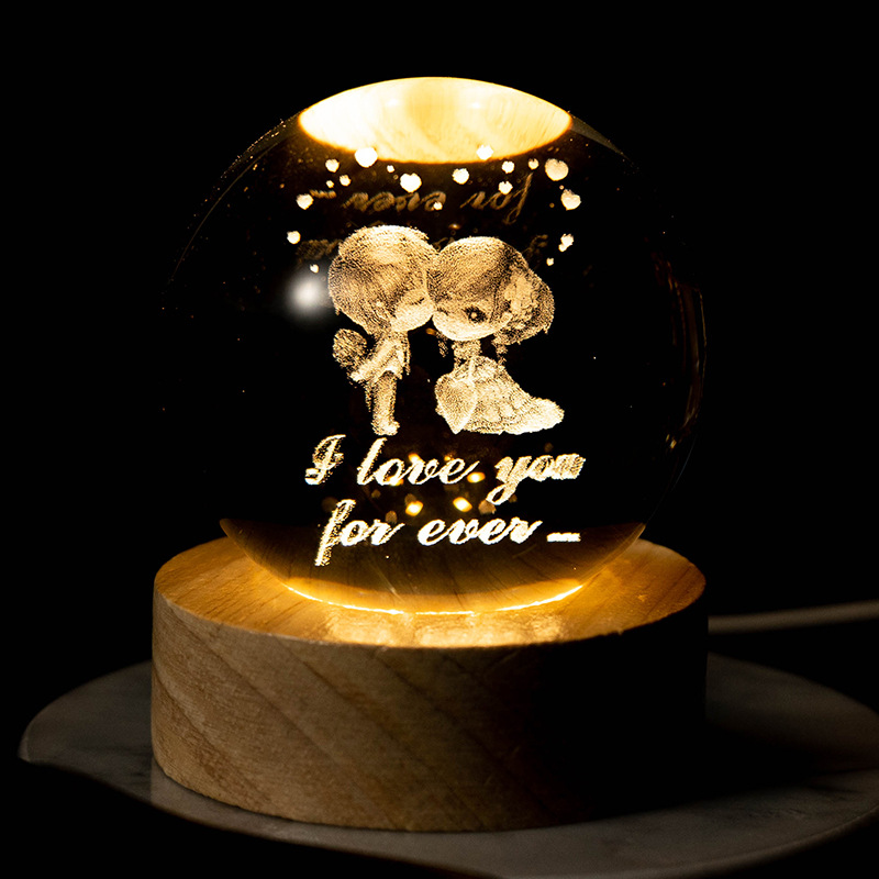 Crystal ball night light, usb model, factory direct sales, overseas bestseller, online bestseller, cross-border e-commerce gift detail image 20