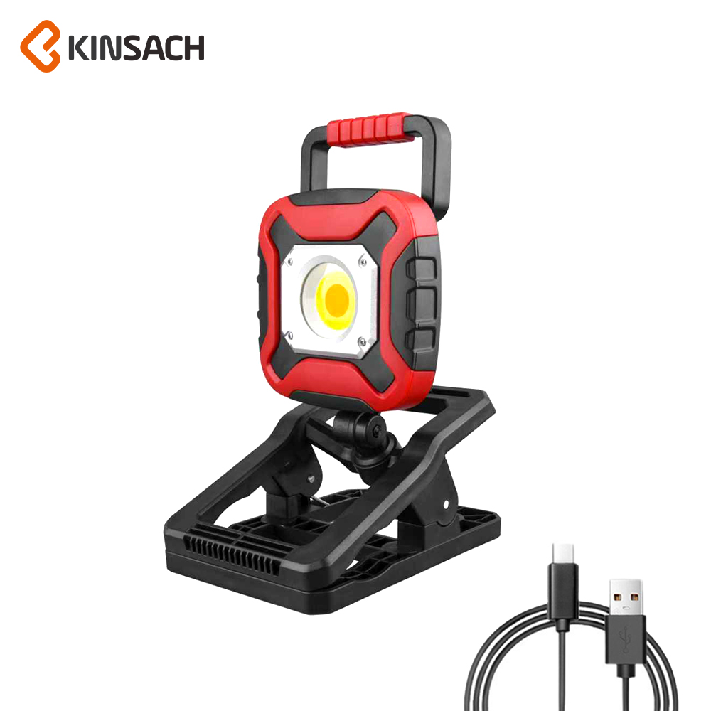 KINSACH bottom magnetic LED clamp light, portable clamp light, multi-functional work light, suitable for office, study, strong light and reading