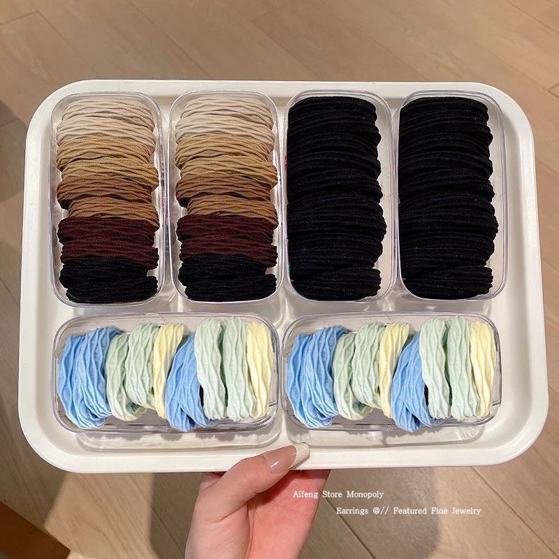 Best-selling seamless hair tie, high-elasticity hair band, thickened elastic band, the same style elastic band for hair ties, new dopamine detail image 14