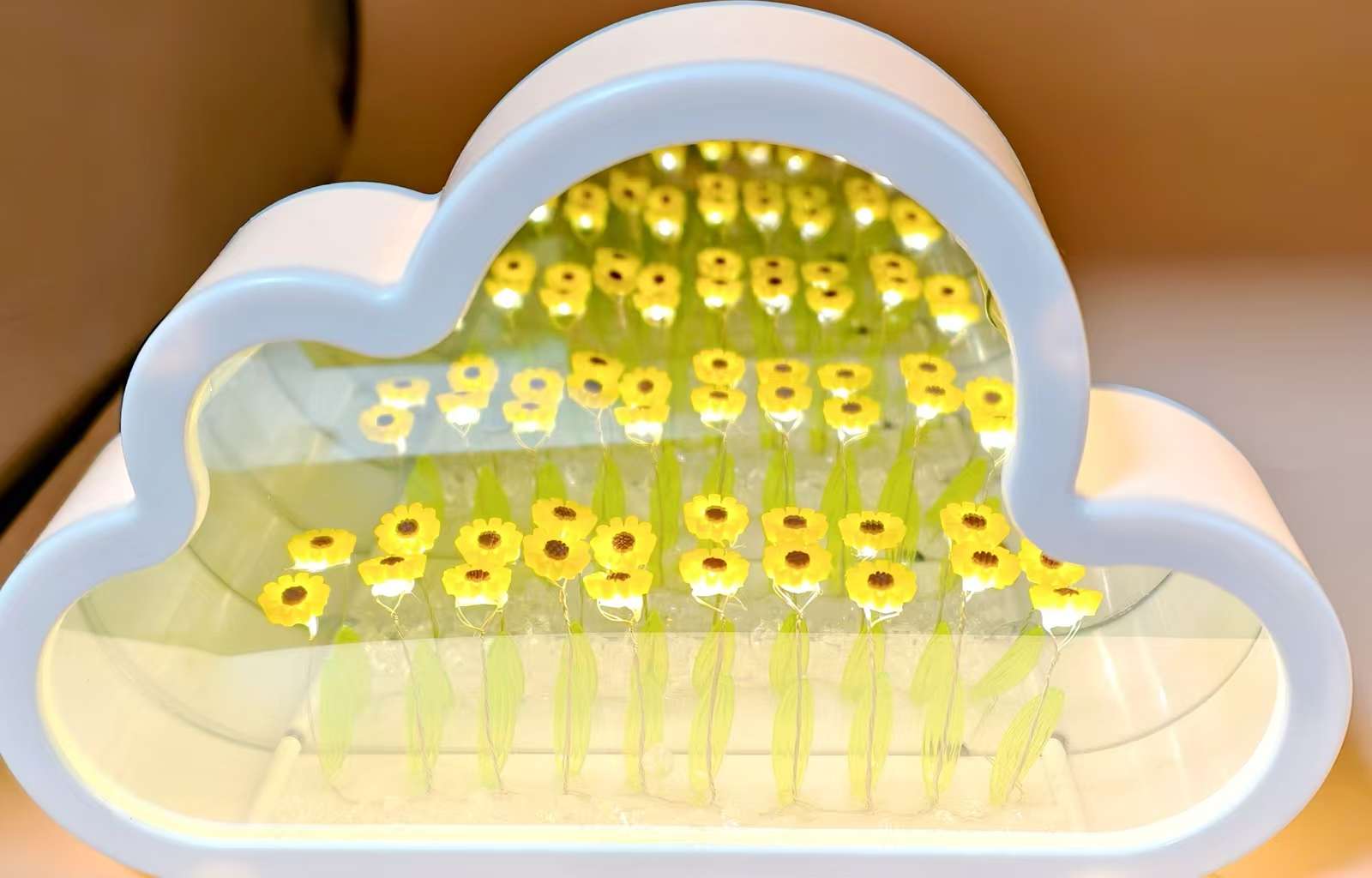 郁金香玻璃罩立体小夜灯创意实用装饰氛围摆件详情图6