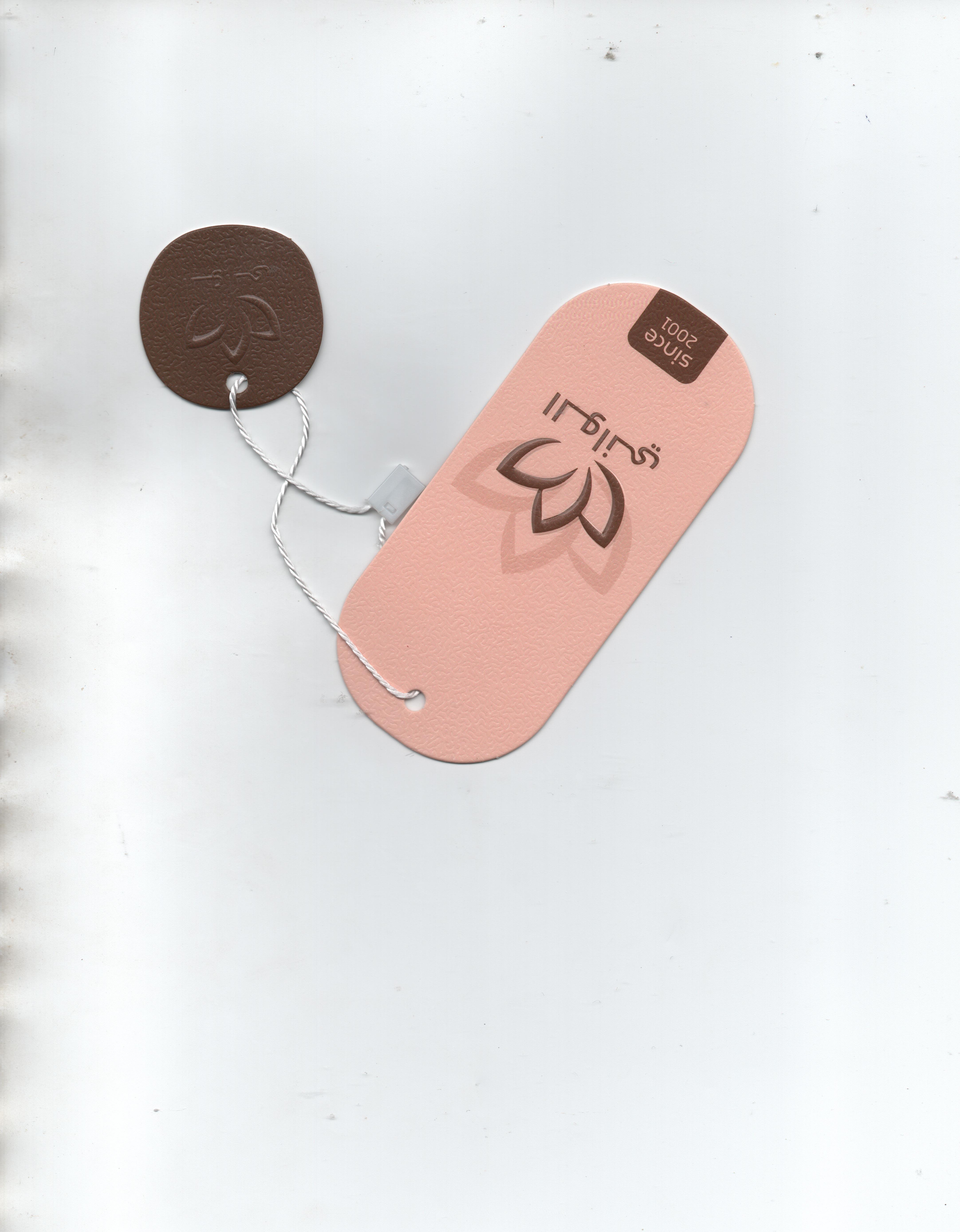 粉色标签棕色圆形吊牌皮标吊牌花型车标logo贴纸