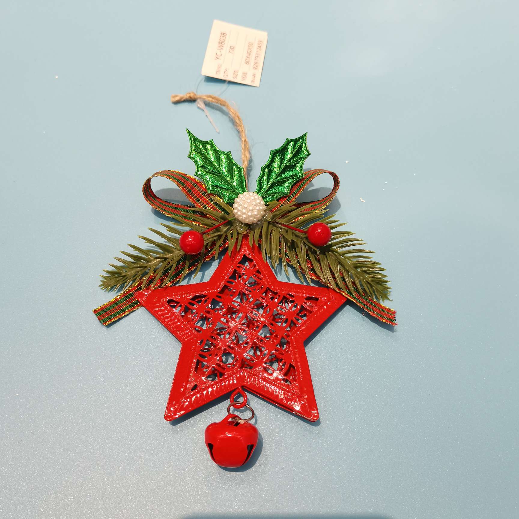 圣诞节用品装饰品铁艺挂件五星爱心雪花圣诞树流水摆件详情图5