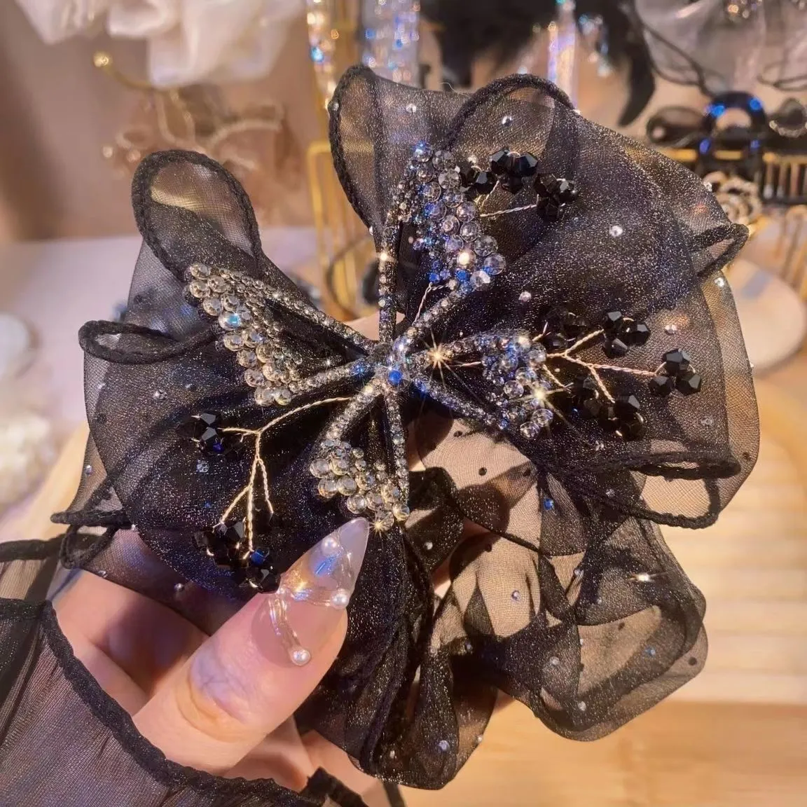 Large intestine hair band, Korean hair tie, fashionable and versatile hair band accessory, cute beauty accessory for girls detail image 4