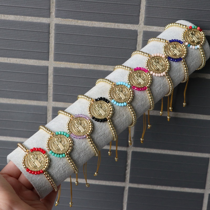 红绳铜微镶宗教手链手串简约时尚饰品