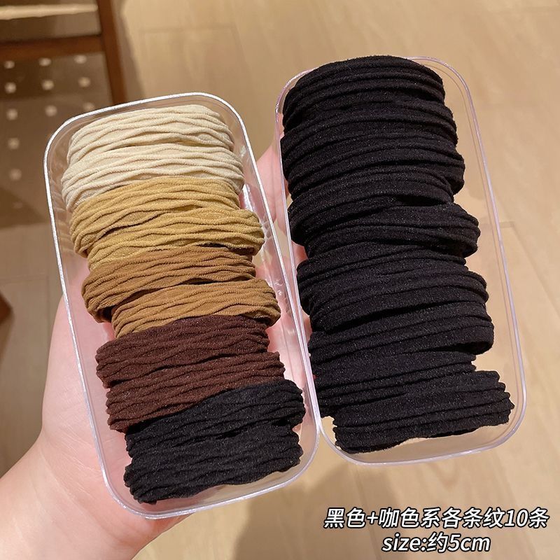 Best-selling seamless hair tie, high-elasticity hair band, thickened elastic band, the same style elastic band for hair ties, new dopamine detail image 4