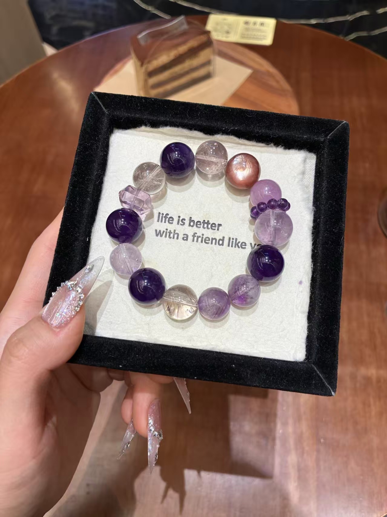 Amethyst orange moonlight purple bracelet