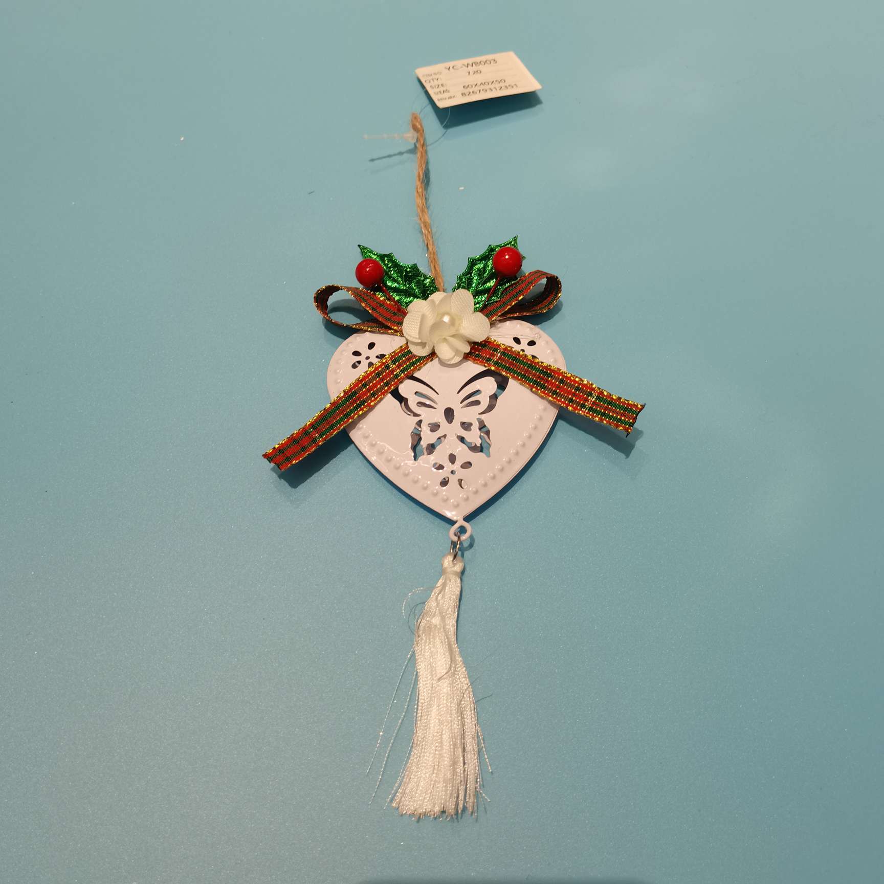 圣诞节用品装饰品铁艺挂件五星爱心雪花圣诞树流水摆件详情图10