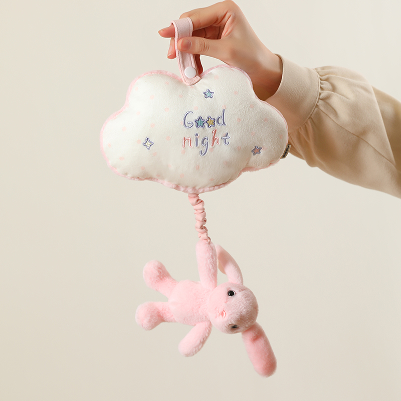 婴儿玩具/摇签运/婴儿毛绒产品/陪伴/解压白底实物图