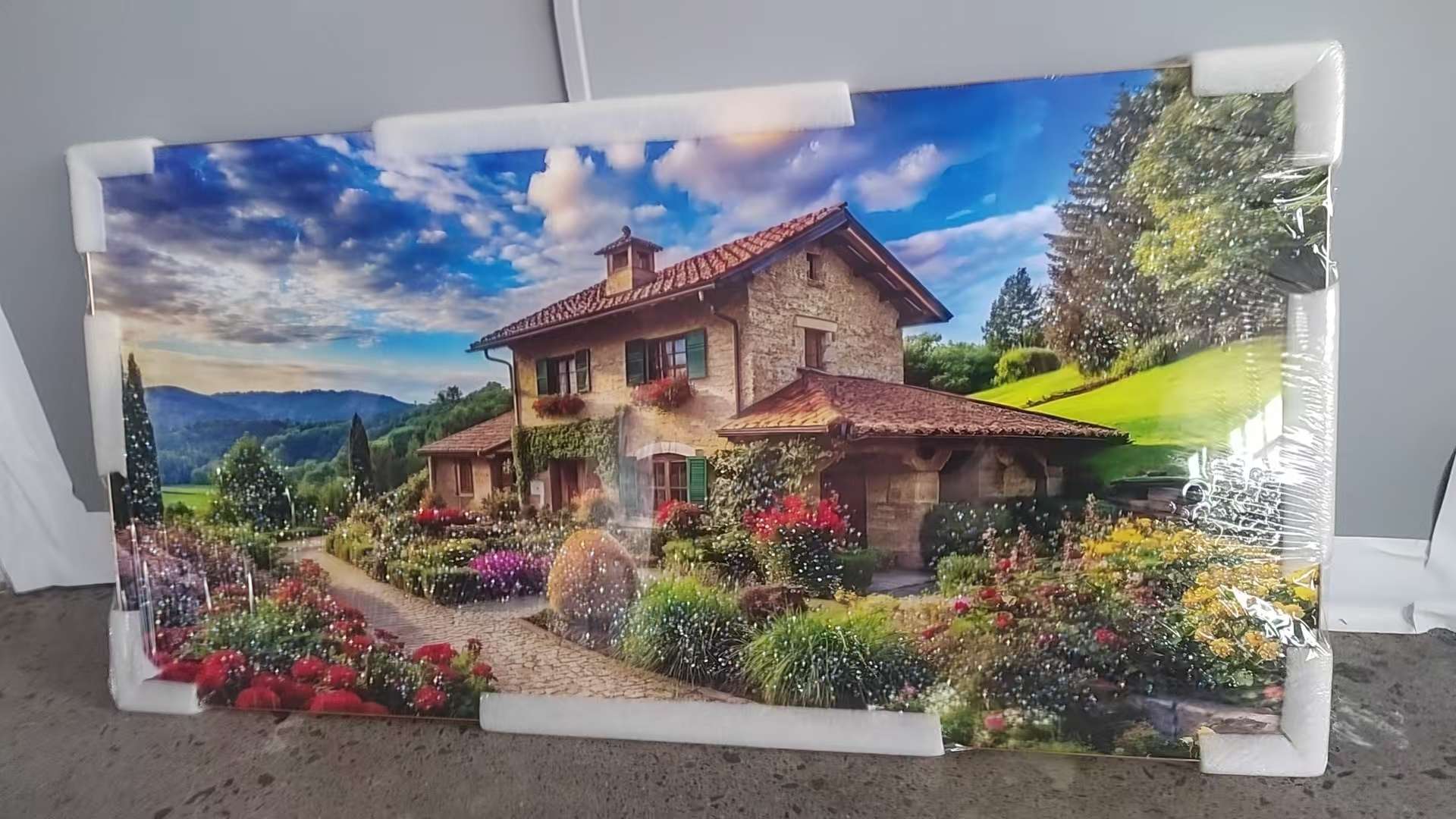 晶瓷画钻石画沙发背景画立体画钻石细节图