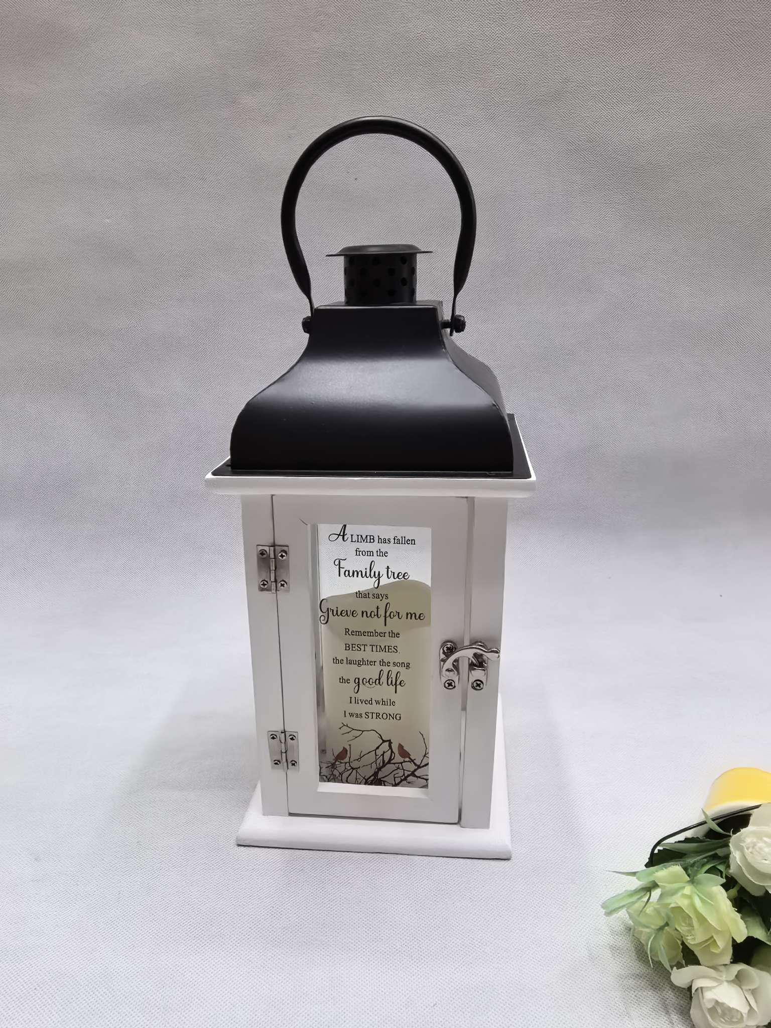 北美风灯烛台木头+玻璃+铁艺摆件详情图8