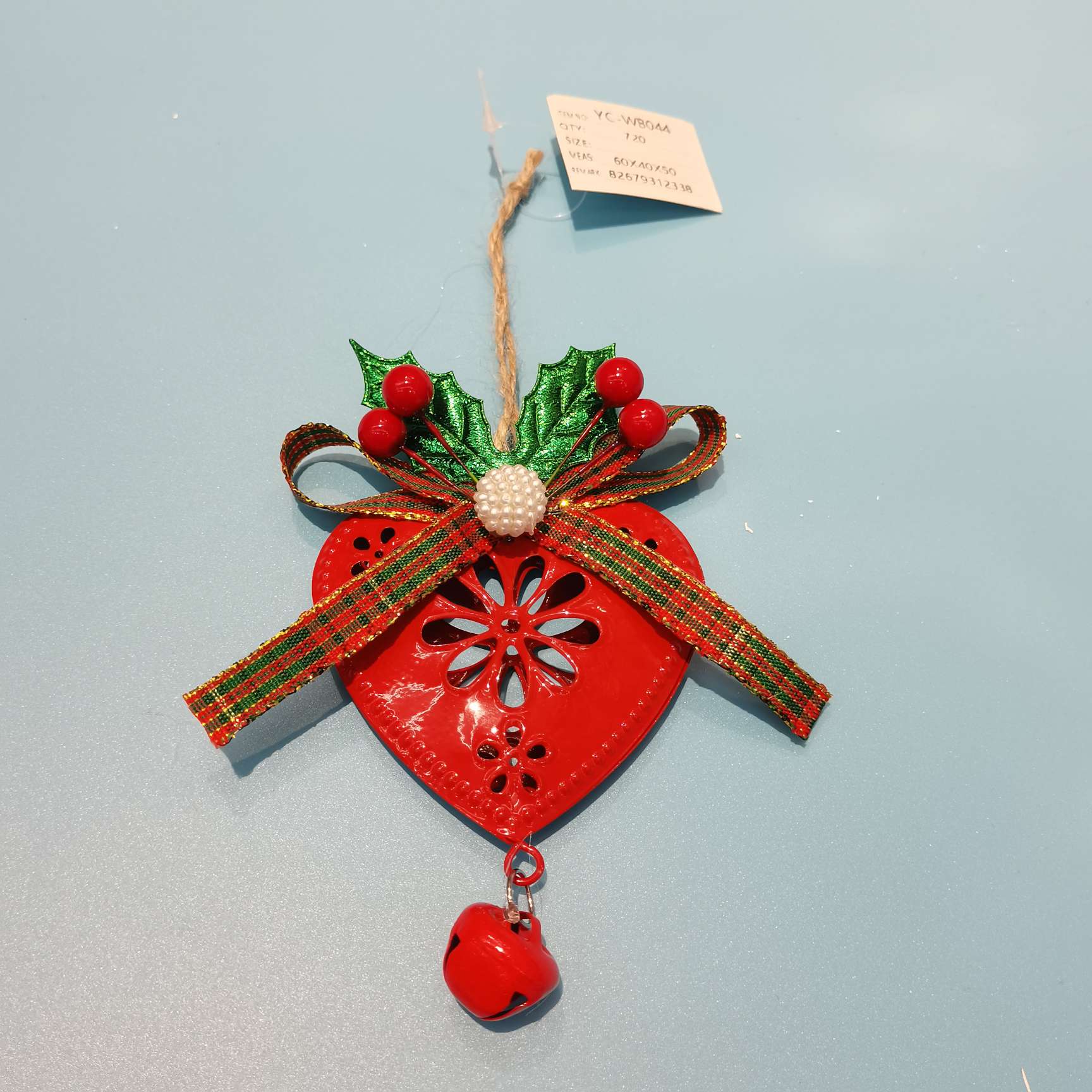 圣诞节用品装饰品铁艺挂件五星爱心雪花圣诞树流水摆件详情图6