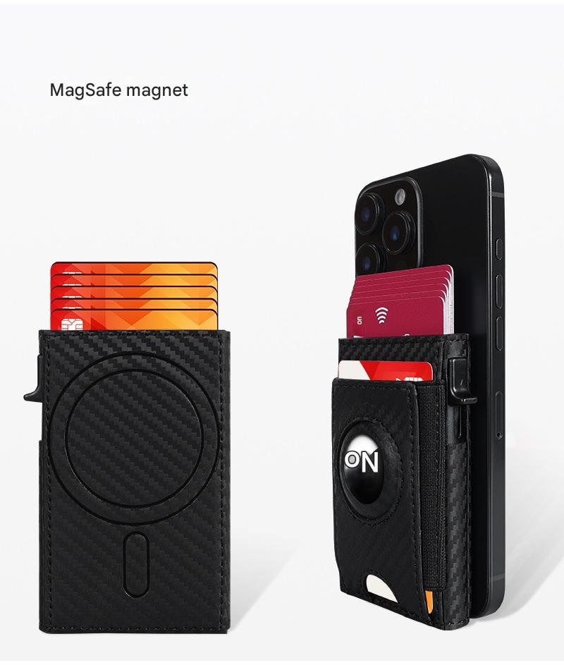 定制金属铝合金AirTag追踪器卡盒RFID防消磁苹果手机磁吸卡套卡包详情7