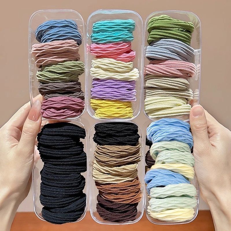 Best-selling seamless hair tie, high-elasticity hair band, thickened elastic band, the same style elastic band for hair ties, new dopamine detail image 5