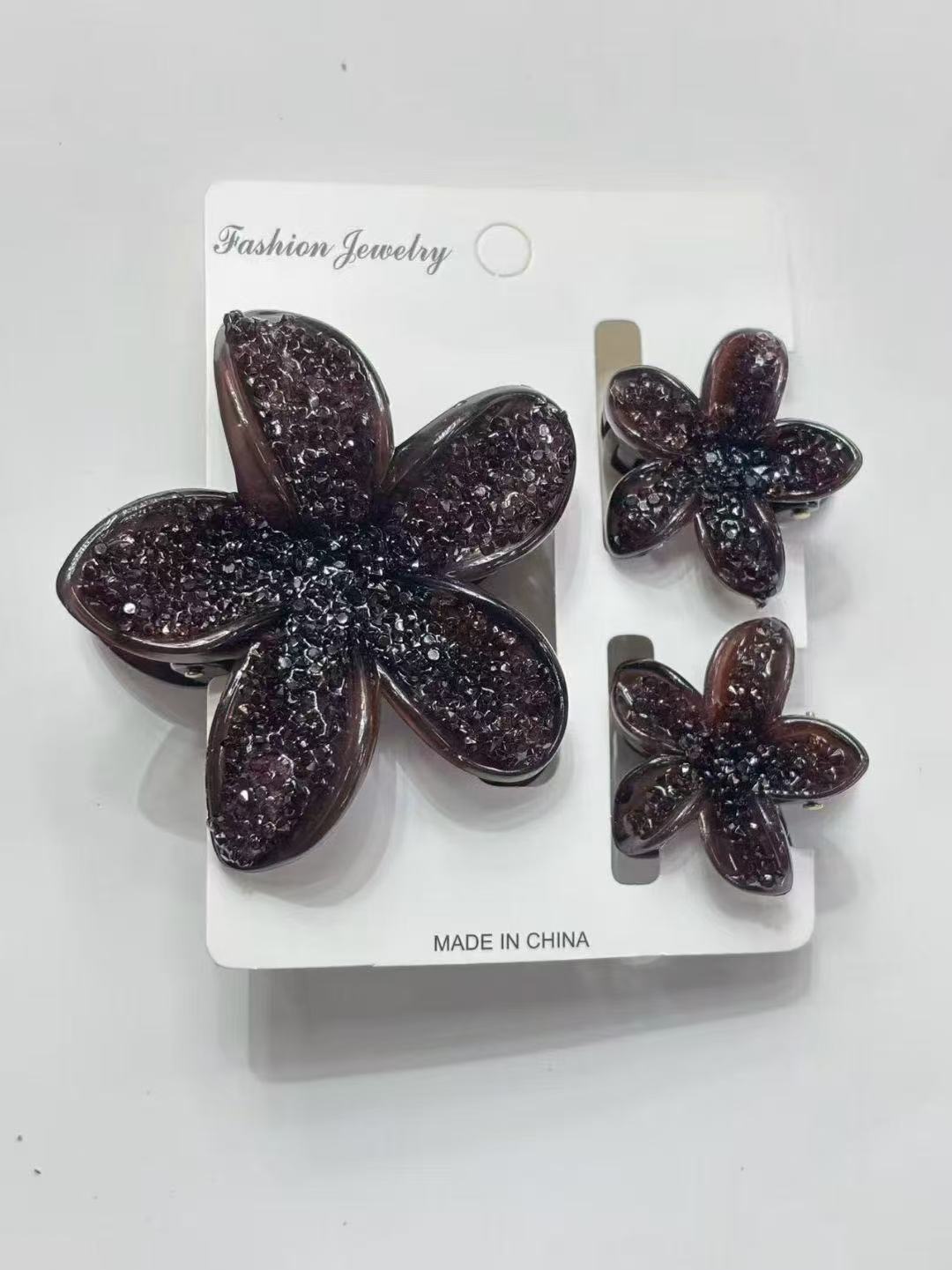 亚克力花朵造型时尚发夹儿童抓夹发饰可爱发卡