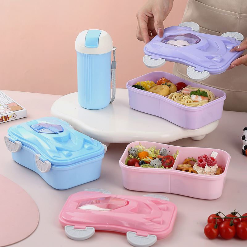 H226-569 high-appearance-level plastic lunch box and water cup set for office workers, microwave heating, student separate serving meals