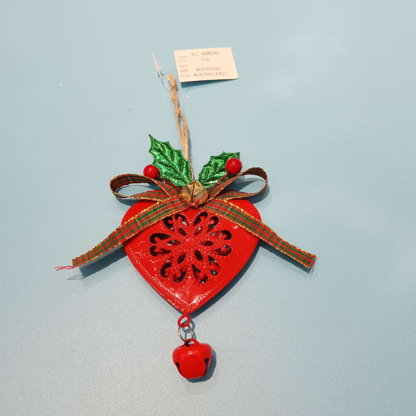 圣诞节用品装饰品铁艺挂件五星爱心雪花圣诞树流水摆件细节图