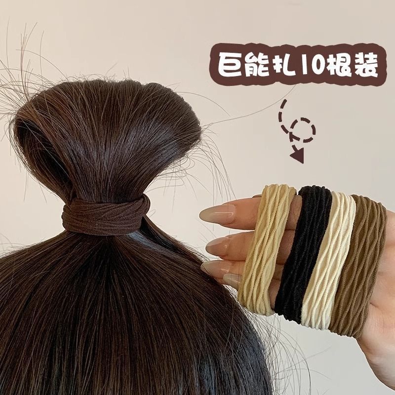 Best-selling seamless hair tie, high-elasticity hair band, thickened elastic band, the same style elastic band for hair ties, new dopamine detail image 3