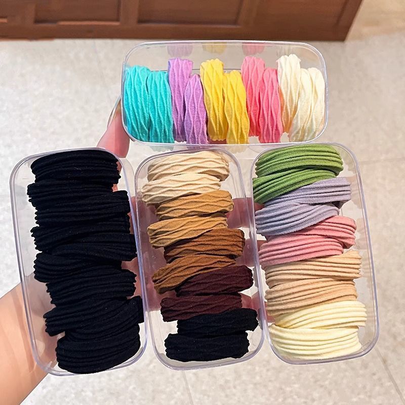 Best-selling seamless hair tie, high-elasticity hair band, thickened elastic band, the same style elastic band for hair ties, new dopamine detail image 17