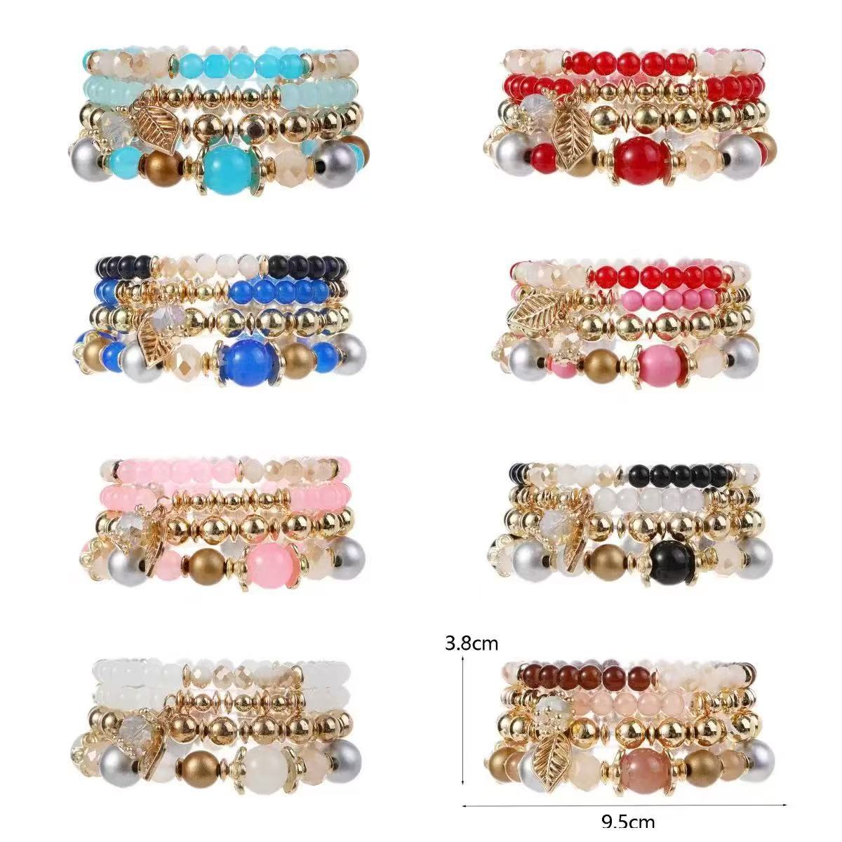 欧美饰品波西米亚风格流行款流苏树叶款手串