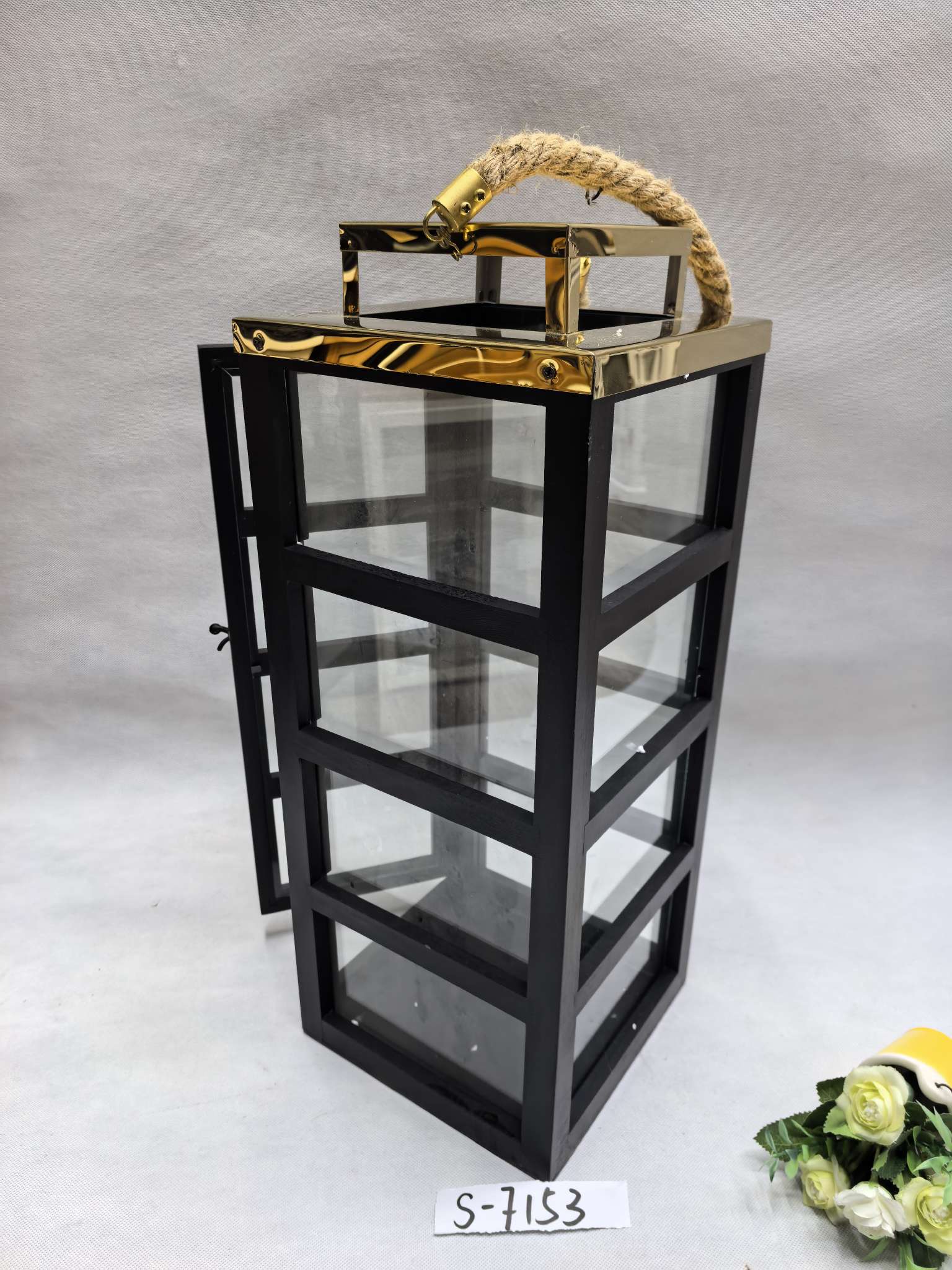 欧式复古木质风灯铁艺烛台民宿酒店浪漫装饰手提灯户外庭院摆件欧式