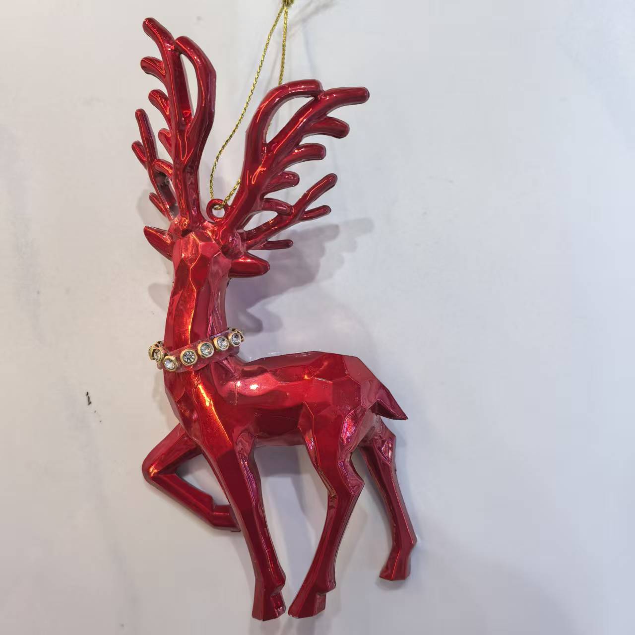 红色鹿形装饰品鹿年吉祥摆件家居装饰摆件