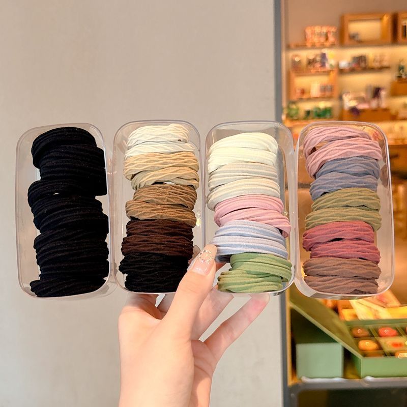 Best-selling seamless hair tie, high-elasticity hair band, thickened elastic band, the same style elastic band for hair ties, new dopamine detail image 16