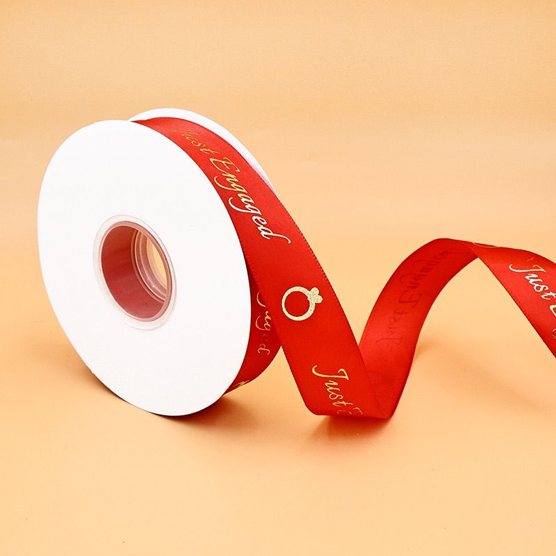 2.5cm English gold-embossed ribbon birthday cake flower tie Gift packaging ribbon diy flower wrapping gold-embossed ribbon Application Scenario