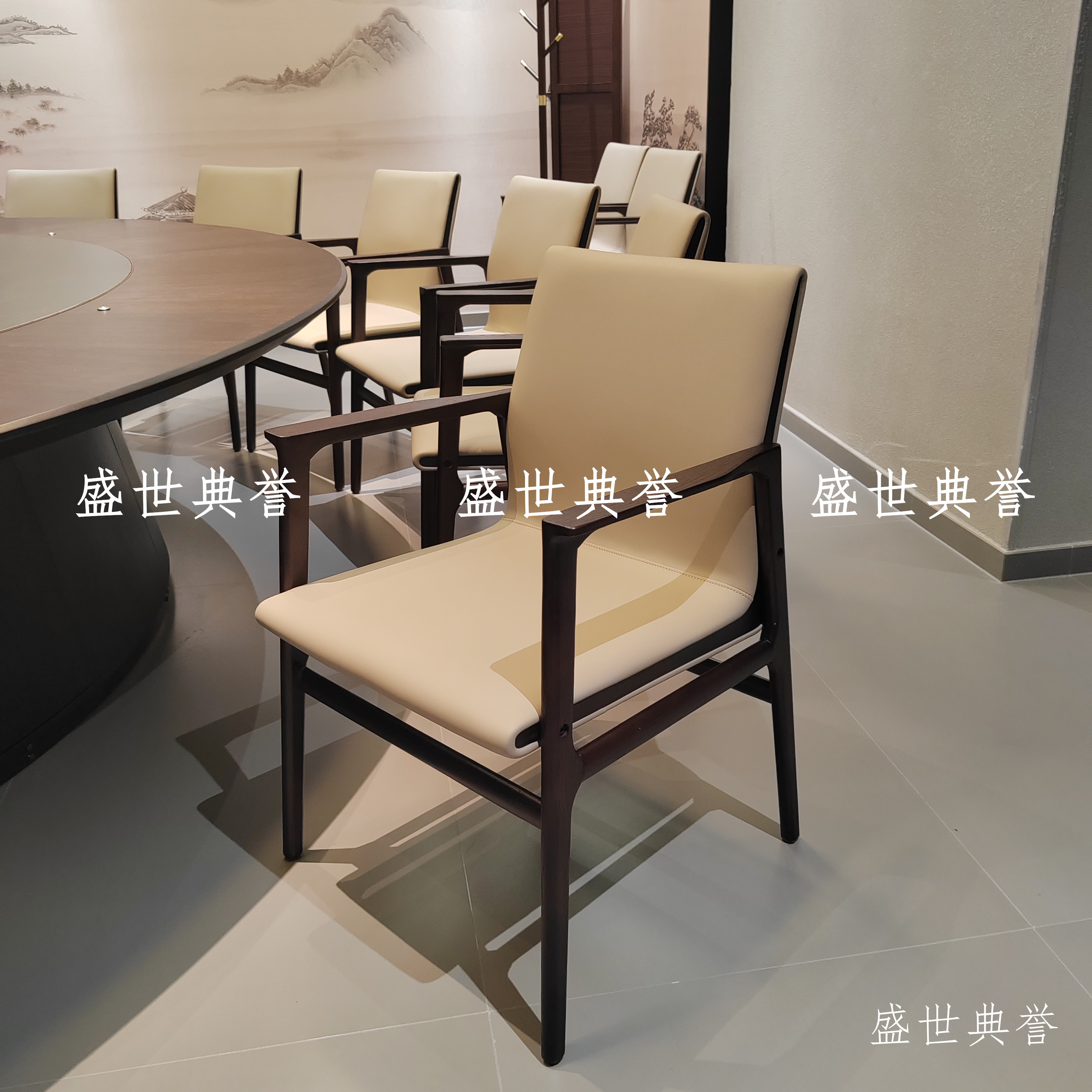 随州度假酒店实木家具厂家直销海鲜餐厅商务宴请实木椅会所轻奢椅