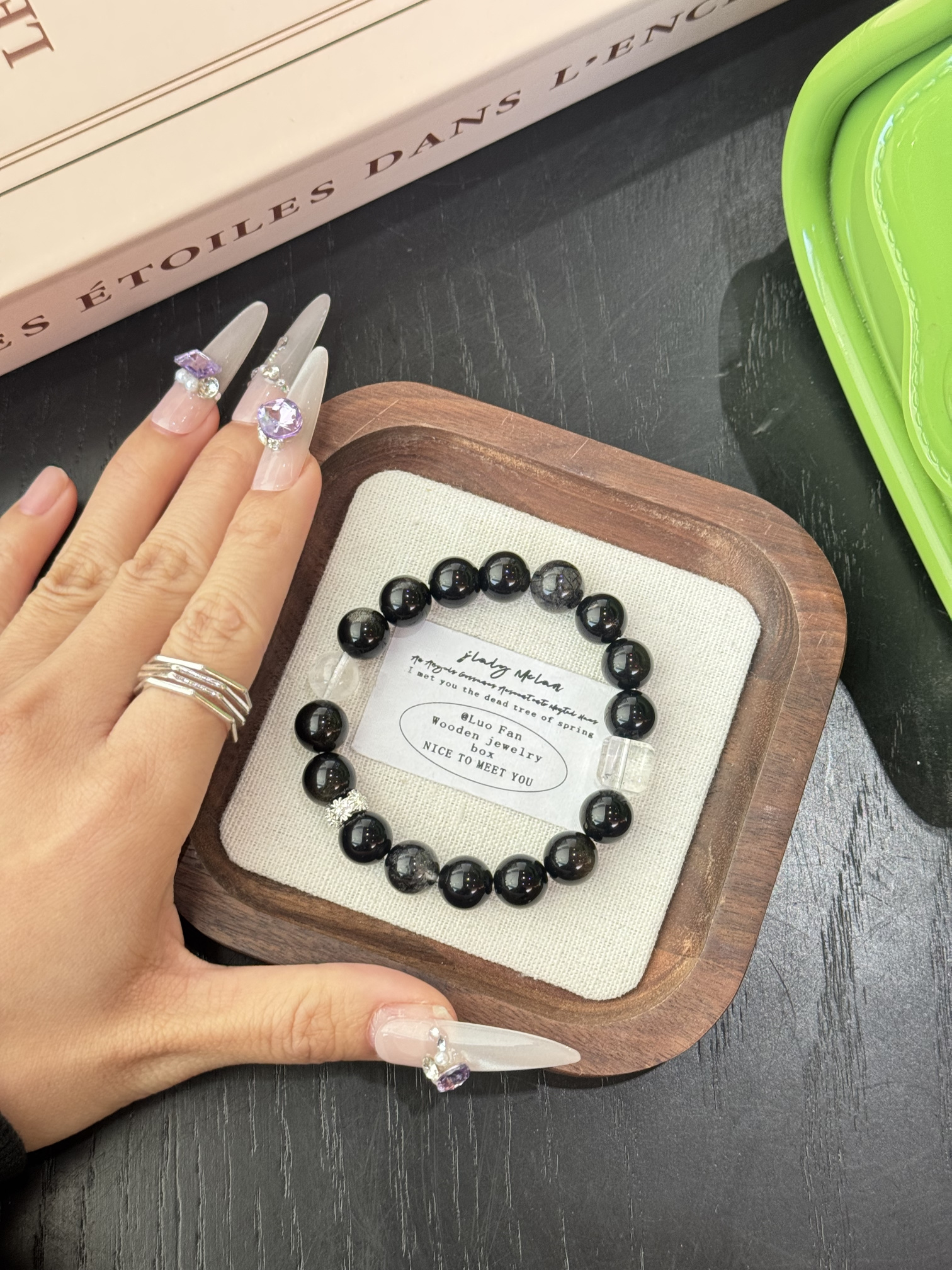 Ink gold frozen frame bracelet, fashionable bracelet, crystal bracelet, new style accessories, Chinese style
