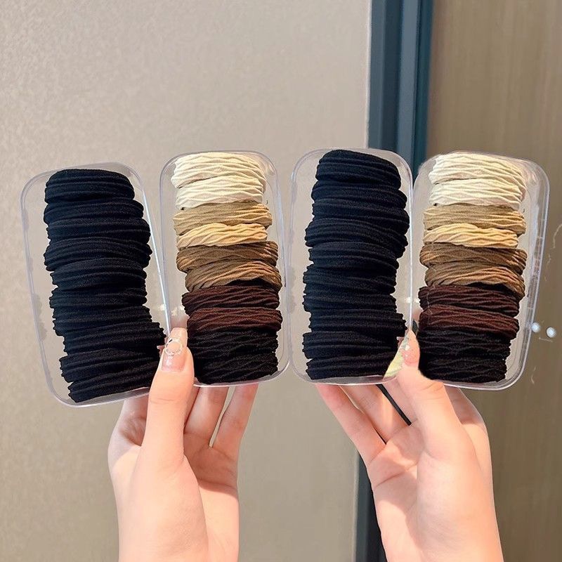 Best-selling seamless hair tie, high-elasticity hair band, thickened elastic band, the same style elastic band for hair ties, new dopamine detail image 15