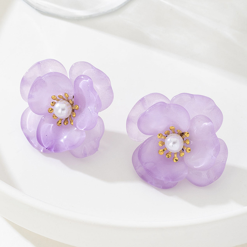 花卉耳环耳环饰品