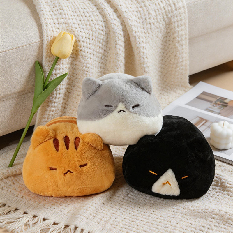 Hug Plan, Papa Cat throw pillow, three-flower cat design, cute sofa pillow, Large sleeping doll, soothing Item Picture