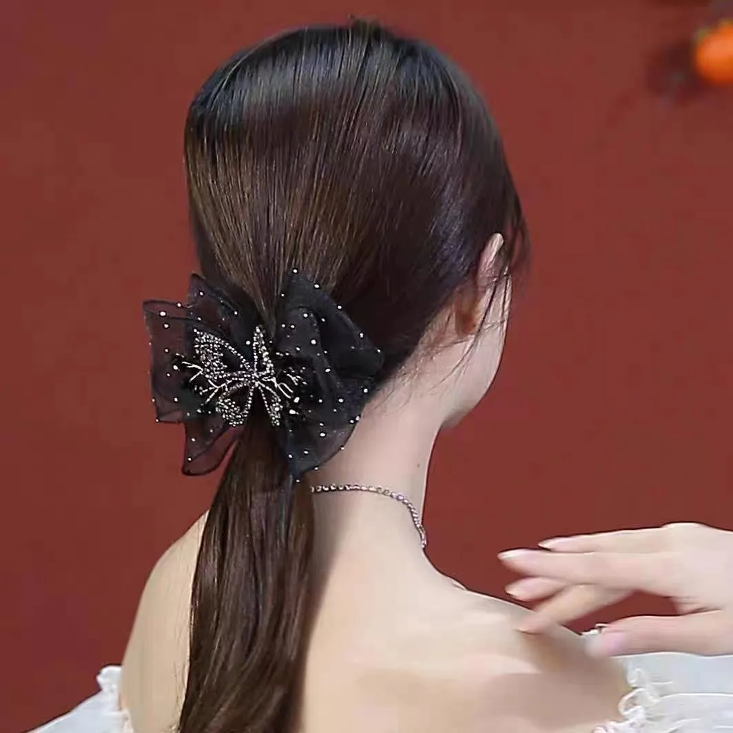 Large intestine hair band, Korean hair tie, fashionable and versatile hair band accessory, cute beauty accessory for girls detail image 7