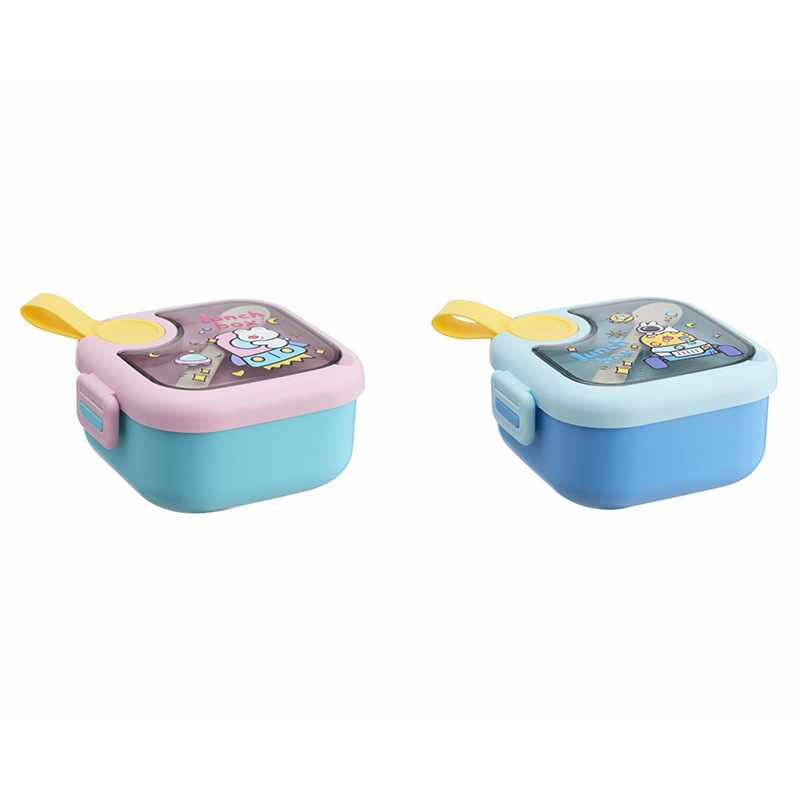 J35-6126 Baby fruit box Portable outdoor complementary food box, 304 stainless steel insulated with sealing ring, tableware, scissors, shock-resistant Item Picture