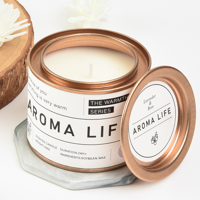 北欧极简风香薰蜡烛无烟环保大豆蜡锡罐款家居装饰情人姐=节礼物伴手礼摆件详情10