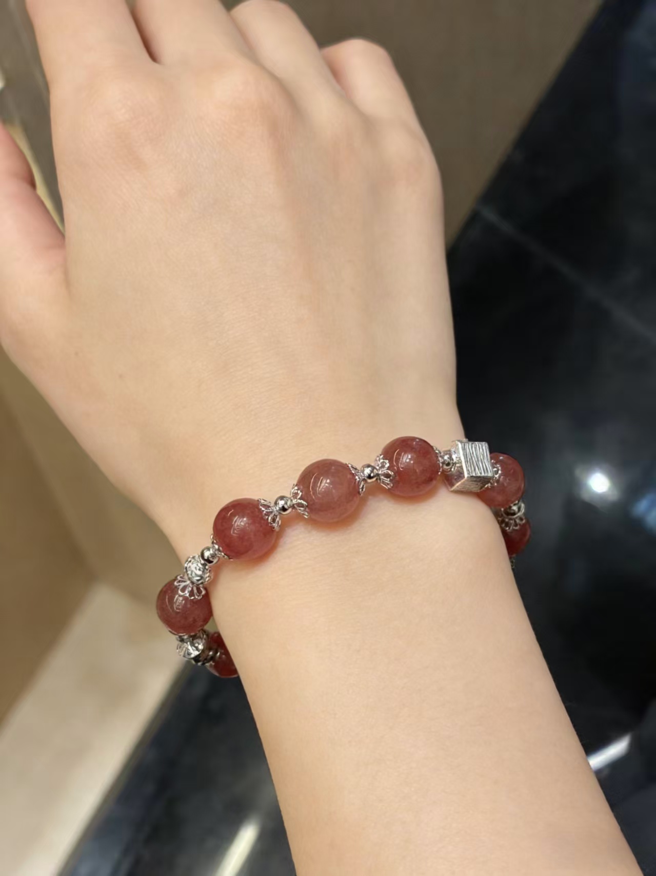 Strawberry crystal bracelet